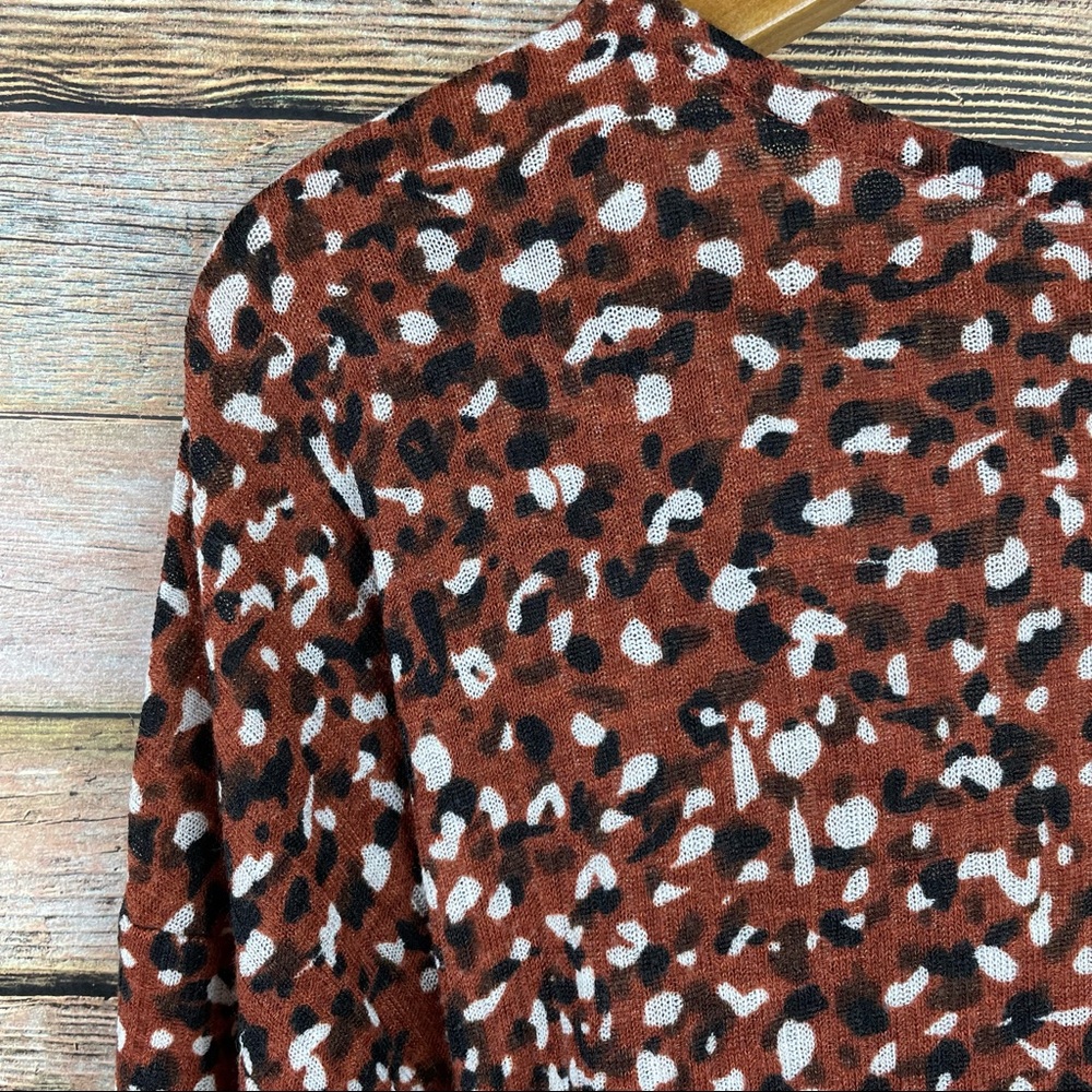 Eloquii Leopard Print Ribbed Tie Waist Midi Dress Size 18/20 - Picture 6 of 9